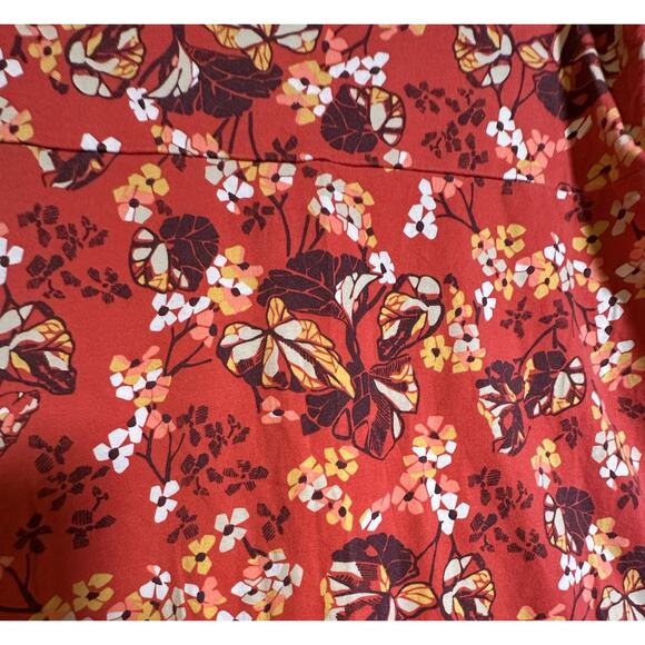 Patagonia Red Floral Circle Skirt Pull On Sz L Outdoor Hiking Camping Gorpcore - Picture 4 of 16
